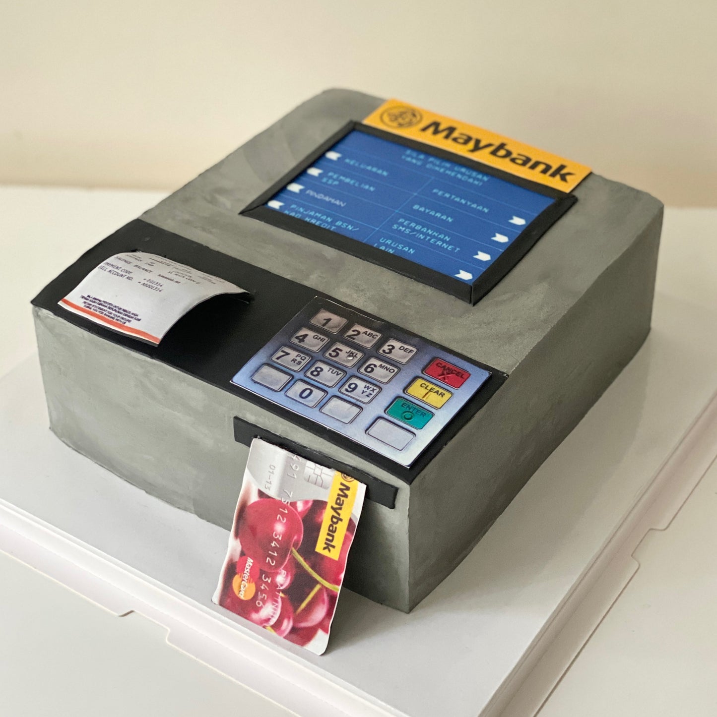 3D ATM Shape Pulled- Money Customise Cake
