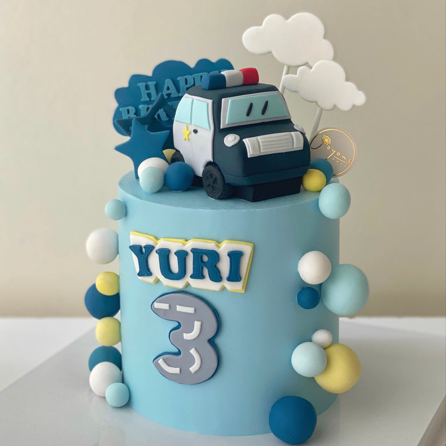 Fondant Cute Police Customise Cake
