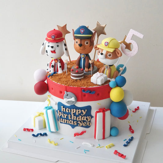 Paw Patrol Fondant Doggies Customise Cake