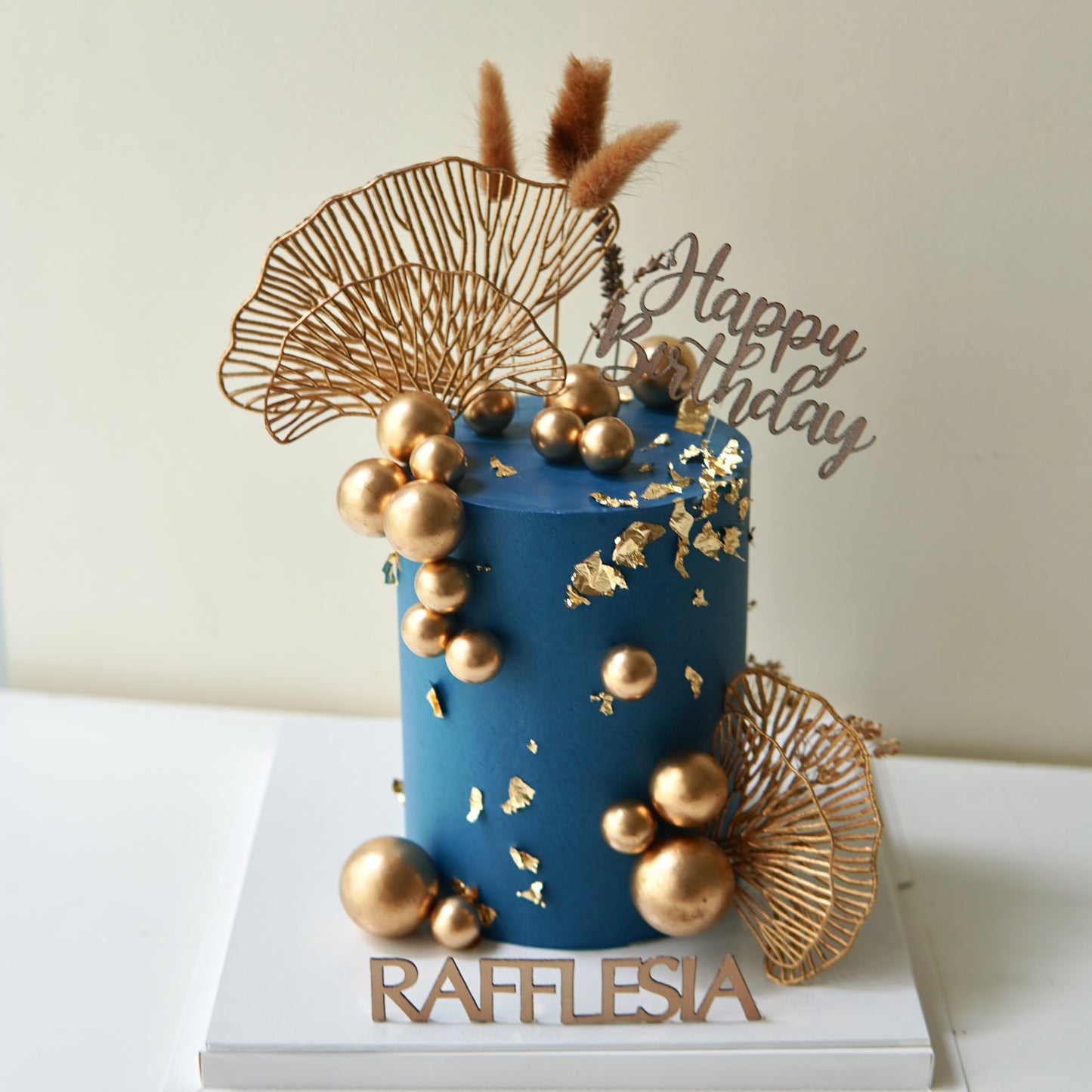 Navy Blue Elegant Style Customise Cake