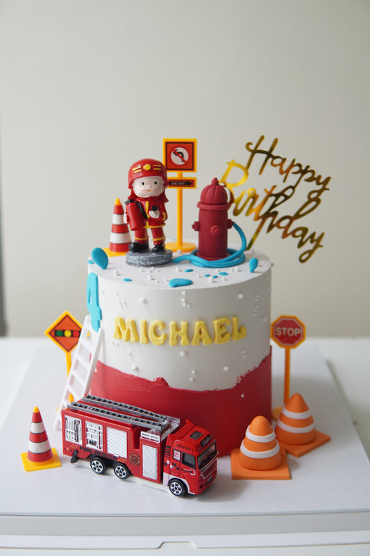 Firefighter Theme Customise Cake