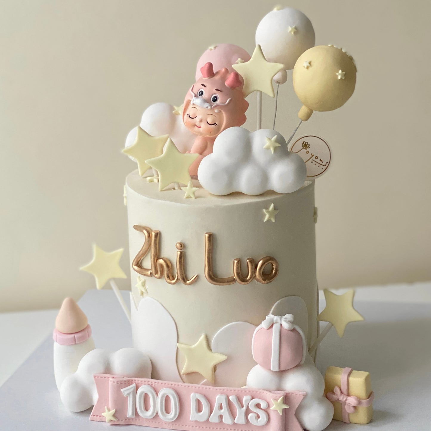 100days Dragon Girl Theme Customise Cake