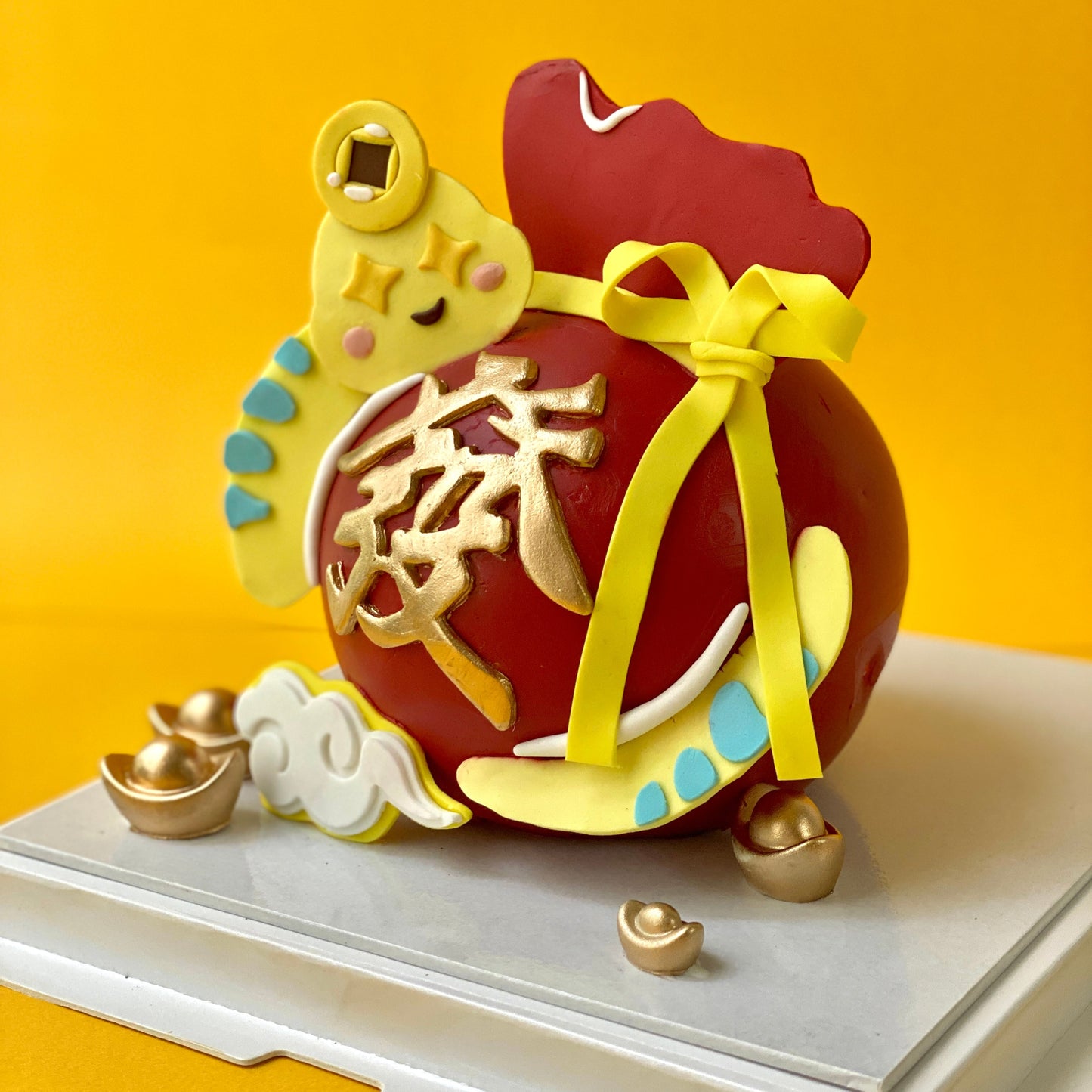 🐍 2025 Snake Year Prosperity Fortune Bag Cake 🎉