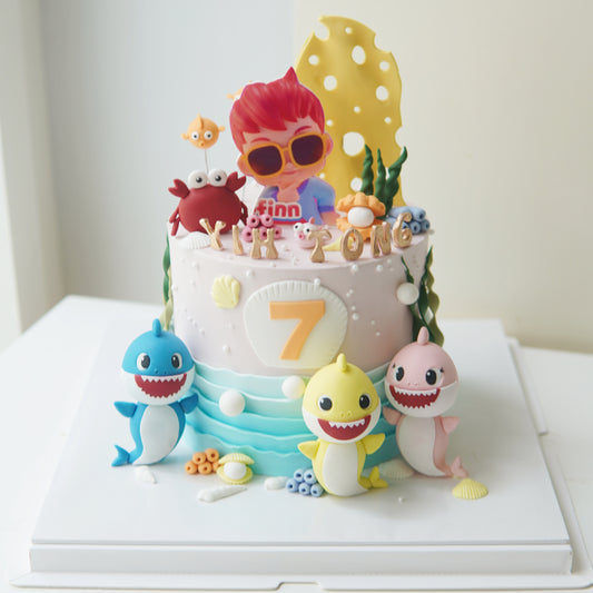 BabyShark Design Customise Cake