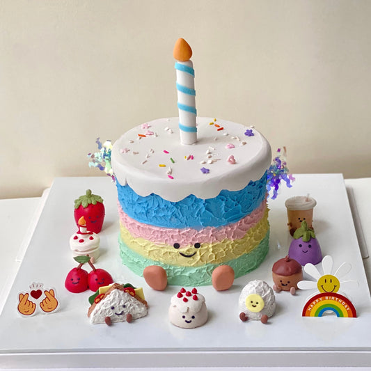 Rainbow JellyCat Customise Cake