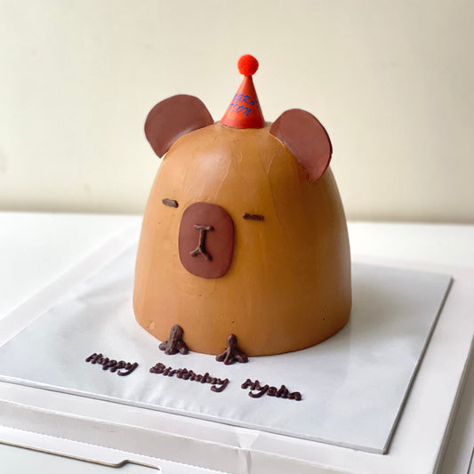 Capybara Head Customise Cake