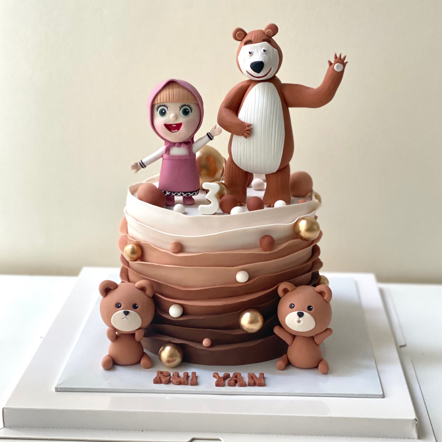 Masha & Bear Theme Customise Cake