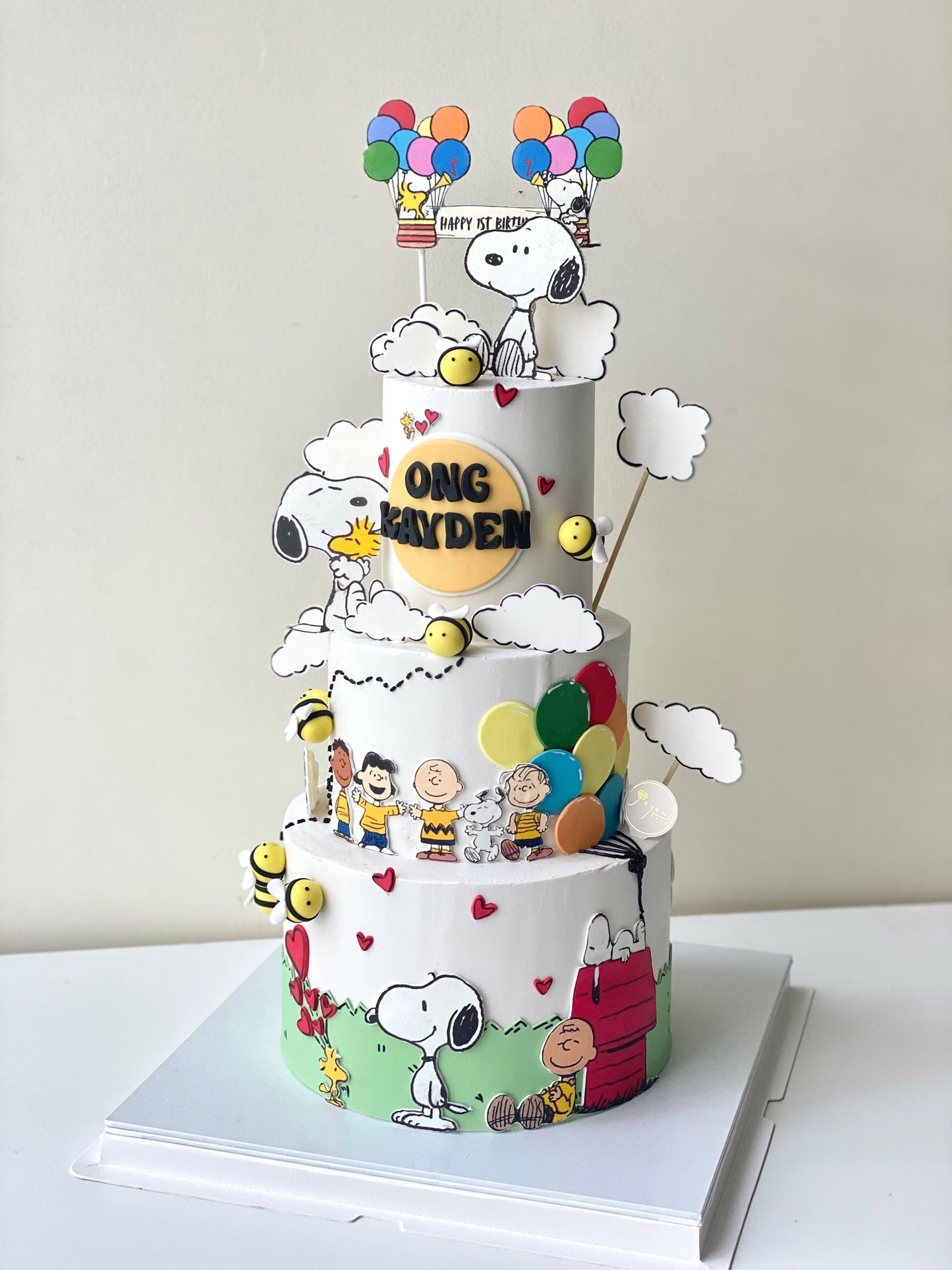 Snoopy Theme 3 Tier Cake