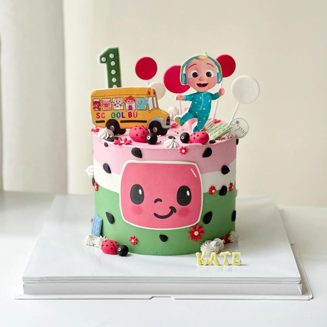 Cocomelon Watermelon Themed Cake