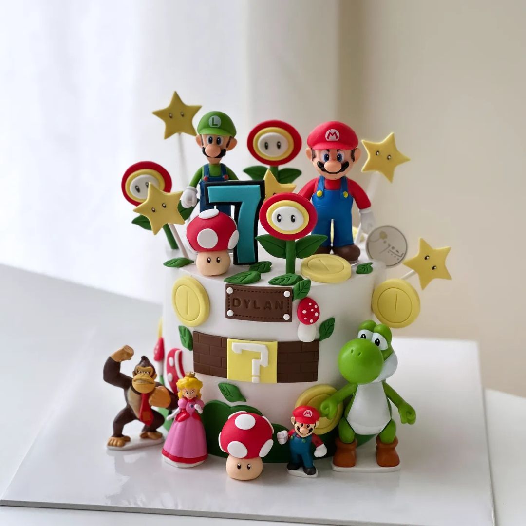 Mario with Friends Fondant Birthday Cake II