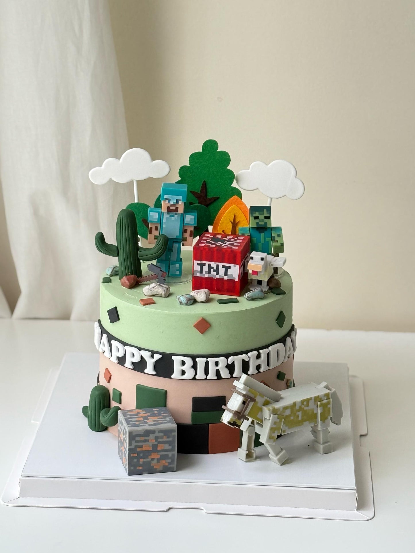 Minecraft Toys Customised Cake