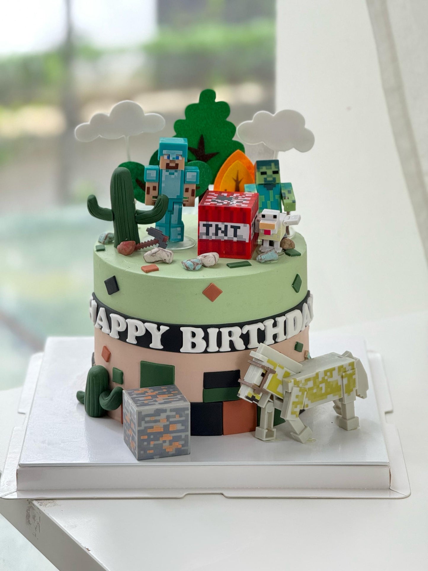 Minecraft Toys Customised Cake